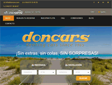 Tablet Screenshot of doncars.com